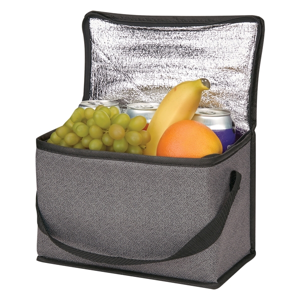 Heathered Non-Woven Cooler Lunch Bag - Heathered Non-Woven Cooler Lunch Bag - Image 9 of 13