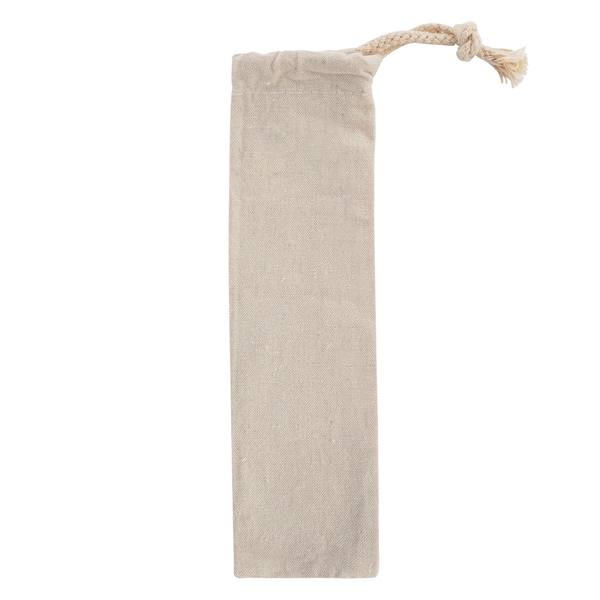 Custom Stainless Straw Kit With Cotton Pouch