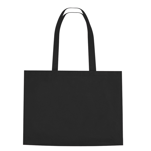 Custom Non-Woven Shopper Tote Bag With Hook And Loop Closure
