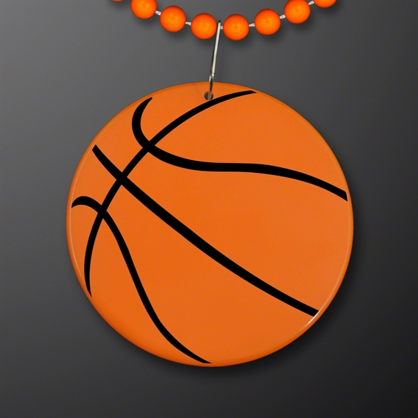 Basketball Medallion on Beads Necklace (NON-Light Up) - Basketball Medallion on Beads Necklace (NON-Light Up) - Image 3 of 21