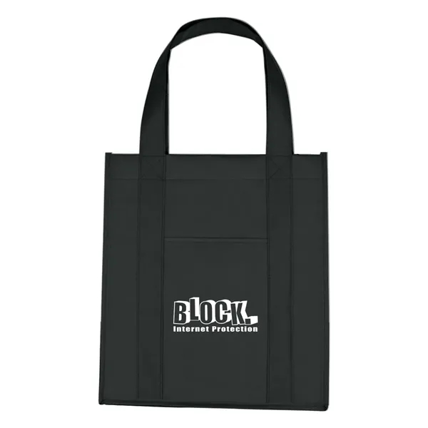 Matte Laminated Non-Woven Shopper Tote Bag - Matte Laminated Non-Woven Shopper Tote Bag - Image 3 of 16