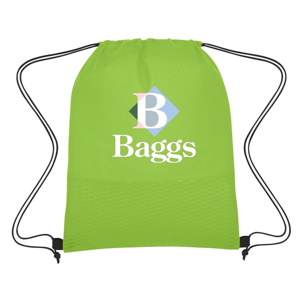 Wave Design Non-Woven Drawstring Bag - Wave Design Non-Woven Drawstring Bag - Image 9 of 24