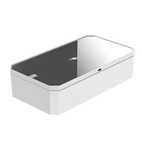 UV Cell Phone Sterilizer Box With Mirror & Wireless Charger - UV Cell Phone Sterilizer Box With Mirror & Wireless Charger - Image 7 of 8