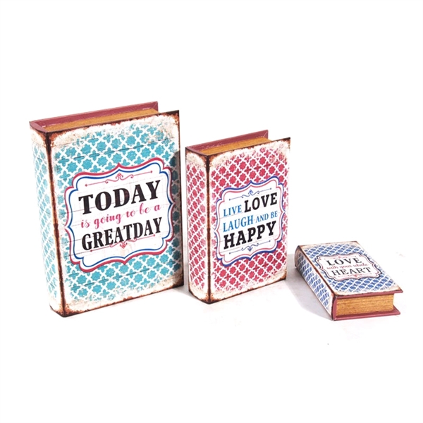 Nesting Storage Book Boxes set of 3 - Nesting Storage Book Boxes set of 3 - Image 2 of 3