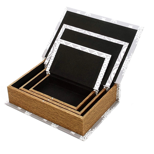 Nesting Storage Book Boxes set of 3 - Nesting Storage Book Boxes set of 3 - Image 3 of 3