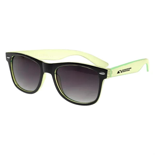 Two Tone Translucent Malibu Sunglasses Plum Grove 