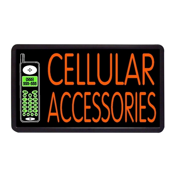 13" x 24" Simulated Neon Sign - Phones/Electronics - 13" x 24" Simulated Neon Sign - Phones/Electronics - Image 4 of 6