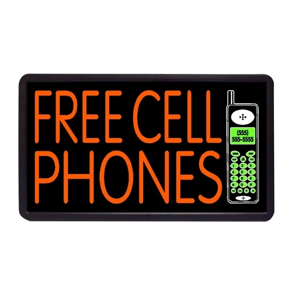 13" x 24" Simulated Neon Sign - Phones/Electronics - 13" x 24" Simulated Neon Sign - Phones/Electronics - Image 1 of 6