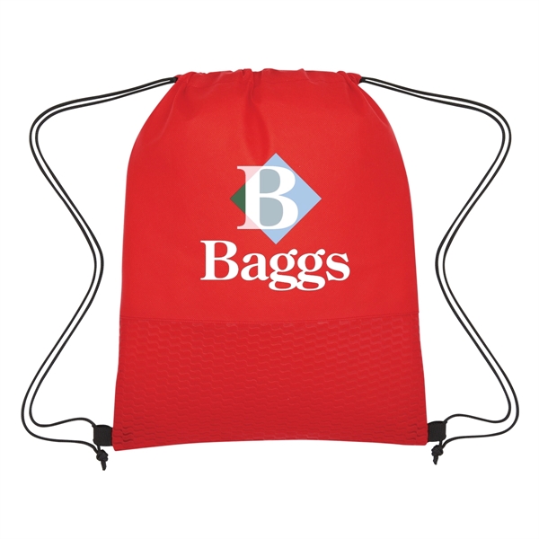 Wave Design Non-Woven Drawstring Bag - Wave Design Non-Woven Drawstring Bag - Image 10 of 24