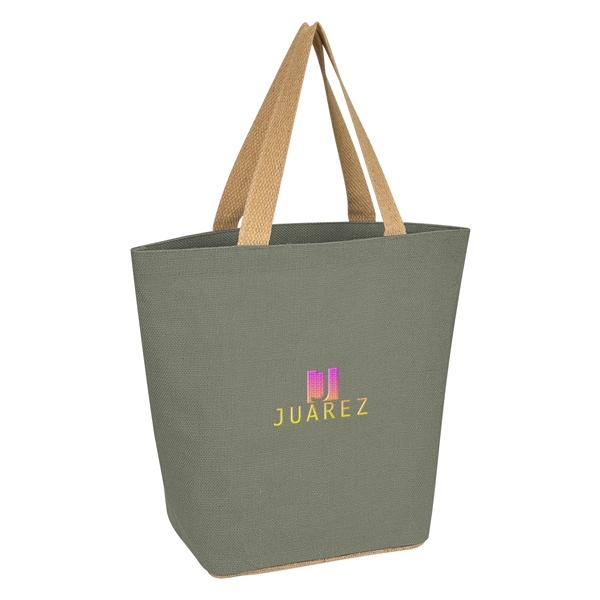 Marketplace Jute Tote Bag - Marketplace Jute Tote Bag - Image 12 of 21