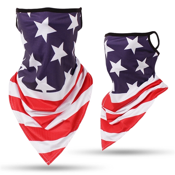 Full Color Neck Gaiter Face Bandana mask w/ Ear Loop - Full Color Neck Gaiter Face Bandana mask w/ Ear Loop - Image 2 of 2