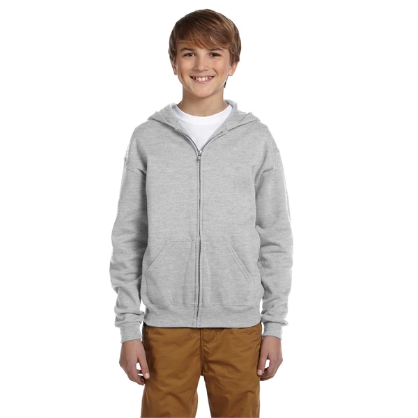Jerzees Youth NuBlend® Fleece Full-Zip Hooded Sweatshirt - Jerzees Youth NuBlend® Fleece Full-Zip Hooded Sweatshirt - Image 19 of 44