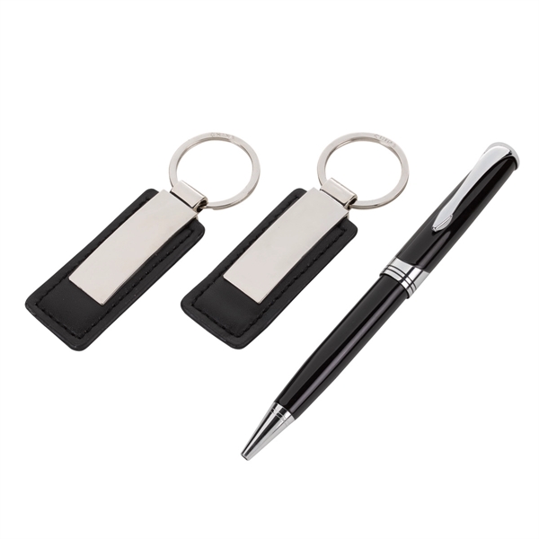 Executive Pen And Leatherette Key Tag Box Set - Executive Pen And Leatherette Key Tag Box Set - Image 1 of 3