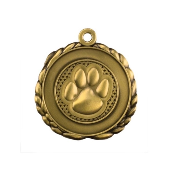 2-1/2" Quali-Craft™ Paw Medal - 2-1/2" Quali-Craft™ Paw Medal - Image 0 of 2