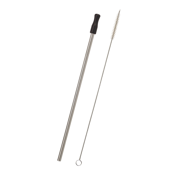 Stainless Steel Straw With Cleaning Brush - Stainless Steel Straw With Cleaning Brush - Image 2 of 10