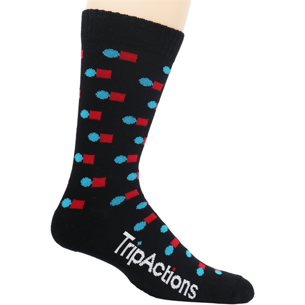 Custom Woven Pima Cotton Crew Dress Socks - Custom Woven Pima Cotton Crew Dress Socks - Image 3 of 7