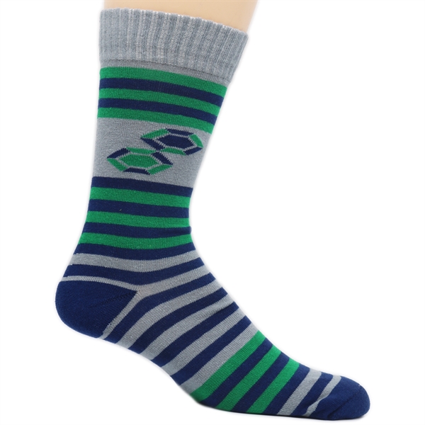 Custom Woven Bamboo Cotton Mid Calf Crew Athletic Socks - Custom Woven Bamboo Cotton Mid Calf Crew Athletic Socks - Image 3 of 3