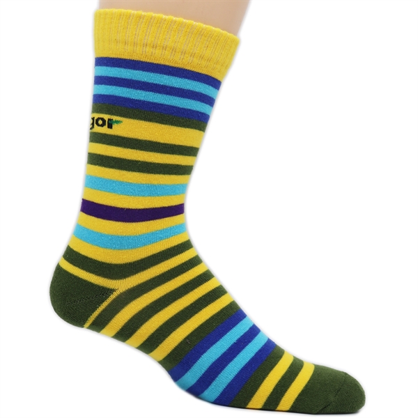 Custom Woven Pima Cotton Crew Dress Socks - Custom Woven Pima Cotton Crew Dress Socks - Image 5 of 7