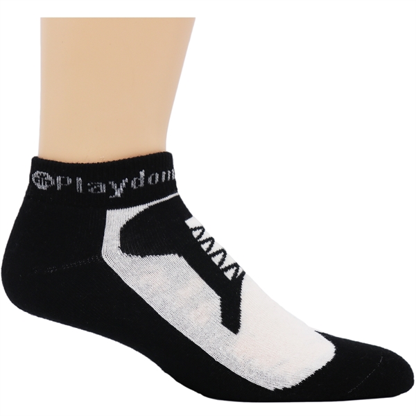 Custom Woven Pima Cotton Low-Cut Ankle Socks - Custom Woven Pima Cotton Low-Cut Ankle Socks - Image 2 of 5