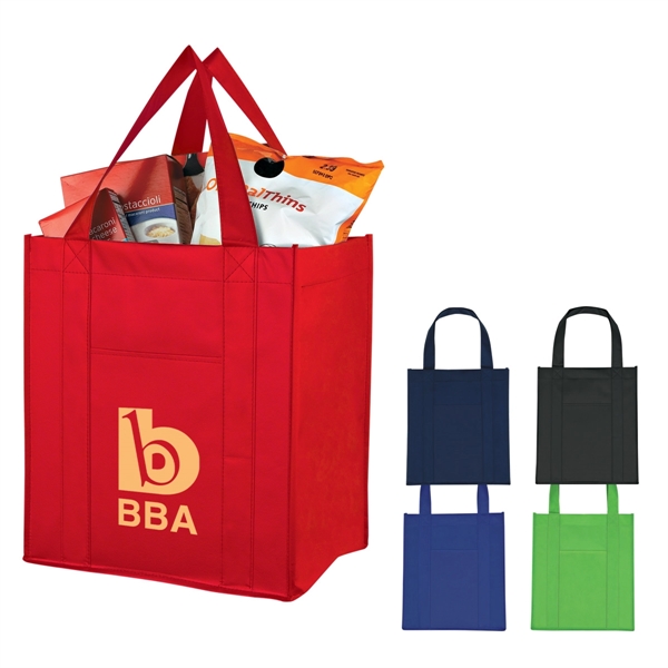 Matte Laminated Non-Woven Shopper Tote Bag - Matte Laminated Non-Woven Shopper Tote Bag - Image 0 of 16