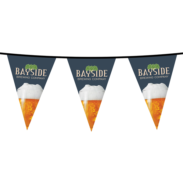 15' PVC Triangular Pennant String - 15' PVC Triangular Pennant String - Image 0 of 4