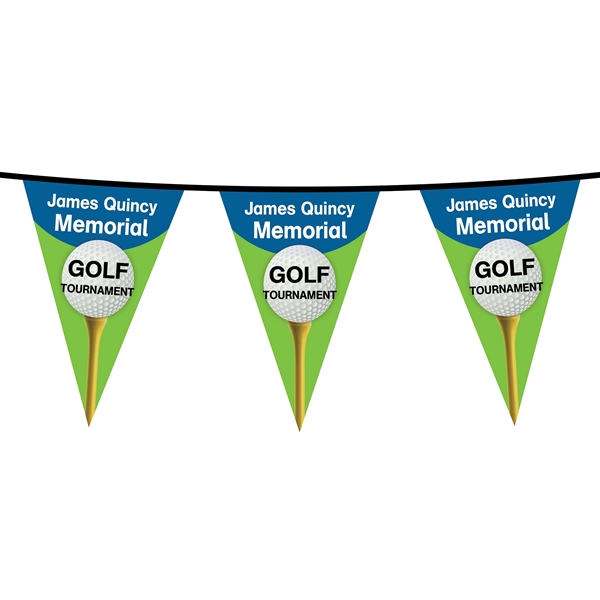 30' PVC Triangular Pennant String - 30' PVC Triangular Pennant String - Image 0 of 4