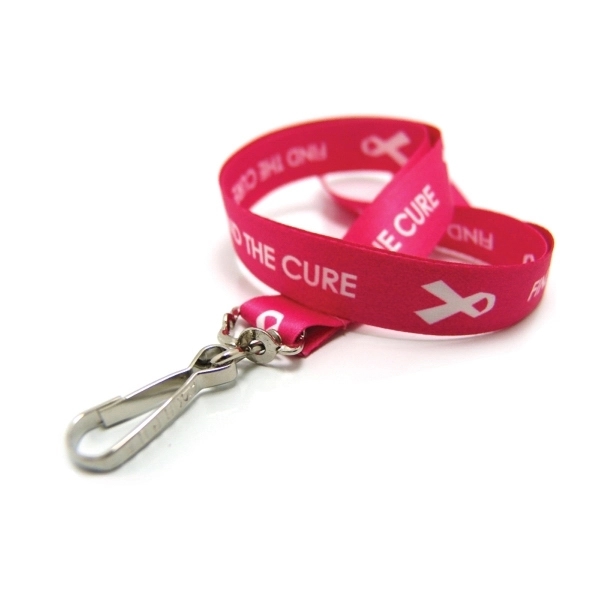 Pink Breast Cancer Awareness Lanyard w/ 3 Day Service - Pink Breast Cancer Awareness Lanyard w/ 3 Day Service - Image 2 of 2