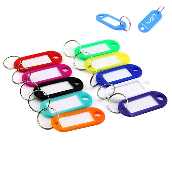 Plastic Key Tag with Label Window Ring Holder - Plastic Key Tag with Label Window Ring Holder - Image 2 of 6