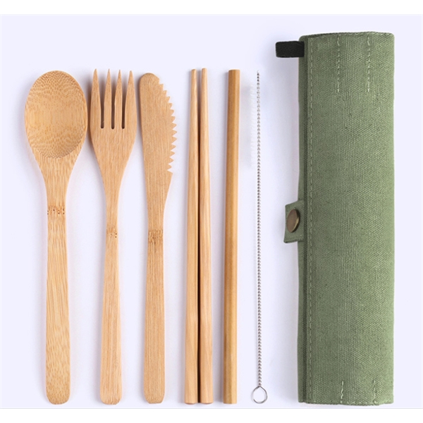 Bamboo Travel Cutlery Set