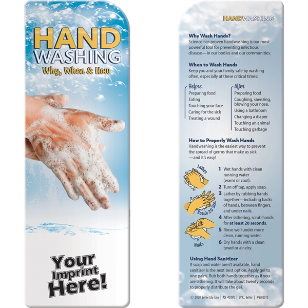 Custom Bookmark - Handwashing: Why, When & How