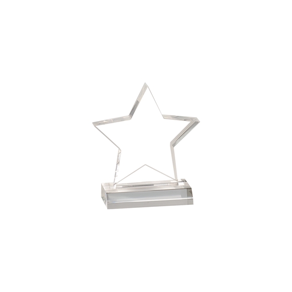 5"x5" Clear Star Acrylic Award with 4" Base - 5"x5" Clear Star Acrylic Award with 4" Base - Image 1 of 1