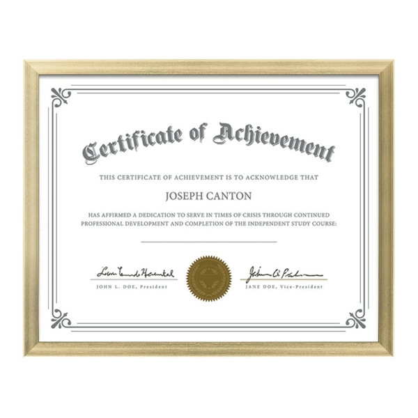 Calais Certificate Frame - Gold