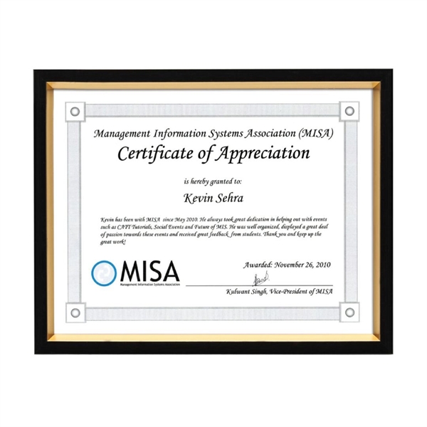 Custom Napier Certificate Frame