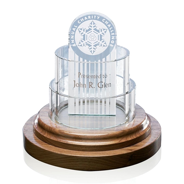 Cylinder Award - Starfire/Walnut