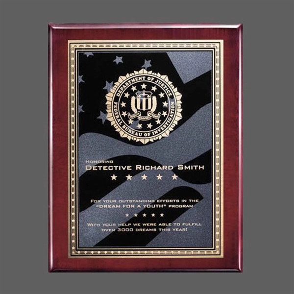 Oakleigh/Stars & Stripes Plaque - Rosewood