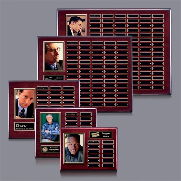 Custom Photo (Vert) P/Plaque - Rosewood/Gold