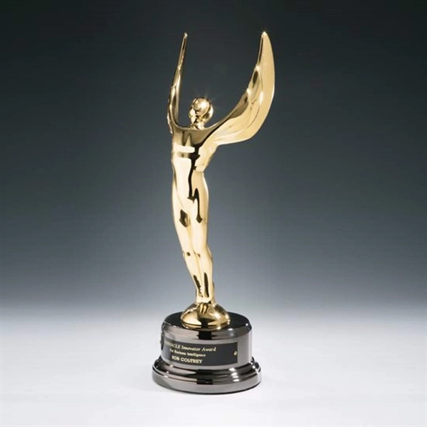 Winged Achievement Award on Black Nickel - Winged Achievement Award on Black Nickel - Image 1 of 2