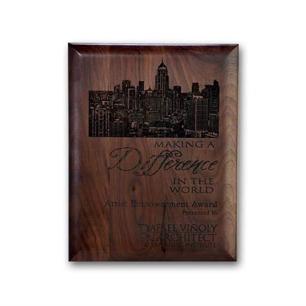 Laser Engraved Plaq - Walnut Rolled Edge - Laser Engraved Plaq - Walnut Rolled Edge - Image 2 of 4