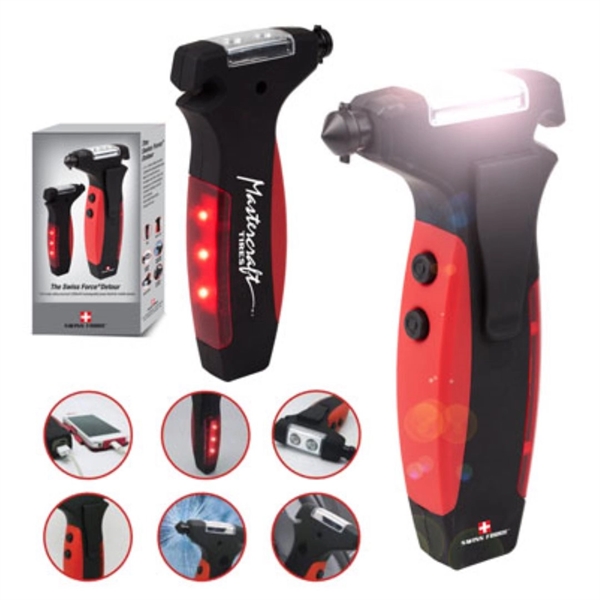 Swiss Force® Detour 5-in-1 Auto Tool with Powerbank - Swiss Force® Detour 5-in-1 Auto Tool with Powerbank - Image 0 of 1