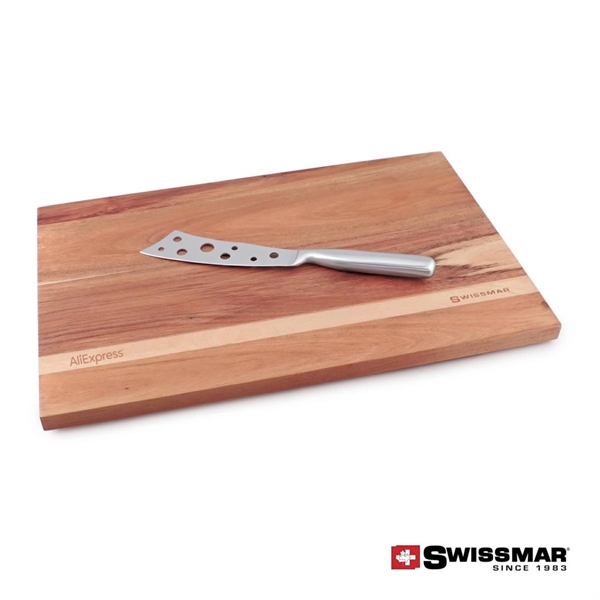 Swissmar® Acacia Cutting Board & Cheese Knife Set - Swissmar® Acacia Cutting Board & Cheese Knife Set - Image 0 of 0