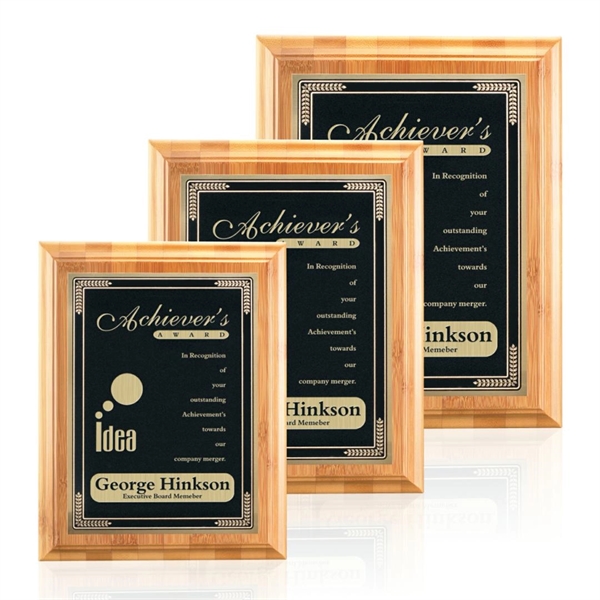Bamboo/Cardinal Plaque - Black