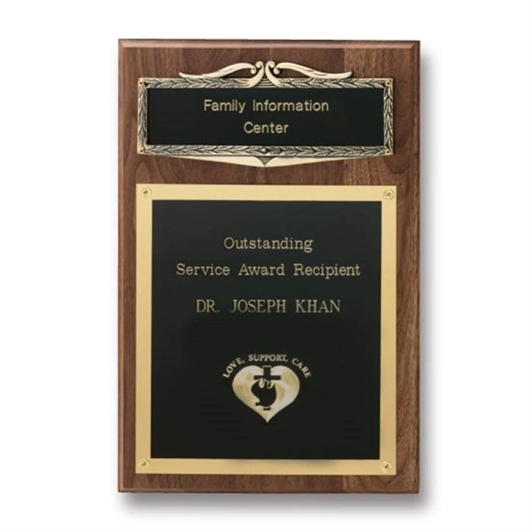 Frame Plaque - Antique Bronze/Walnut