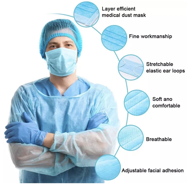 PPE Kit 2 Surgical masks, 2 Alcohol Pads, Pair of Gloves - PPE Kit 2 Surgical masks, 2 Alcohol Pads, Pair of Gloves - Image 5 of 7