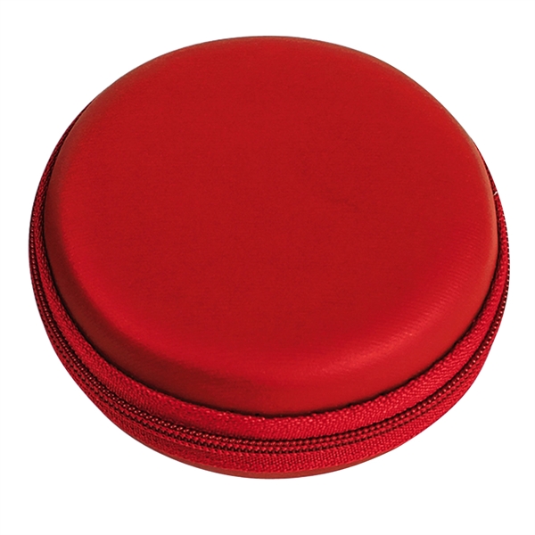 Round Zippered Electronics Travel Case Plum Grove