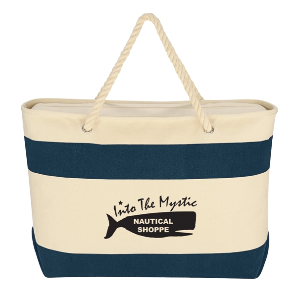 Large Cruising Tote Bag With Rope Handles - Large Cruising Tote Bag With Rope Handles - Image 8 of 16