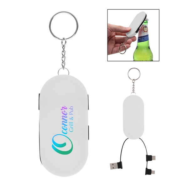 Hideaway 3-In-1 Charging Cable & Bottle Opener - Hideaway 3-In-1 Charging Cable & Bottle Opener - Image 11 of 14