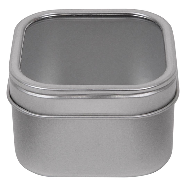 Small square metal deals tins