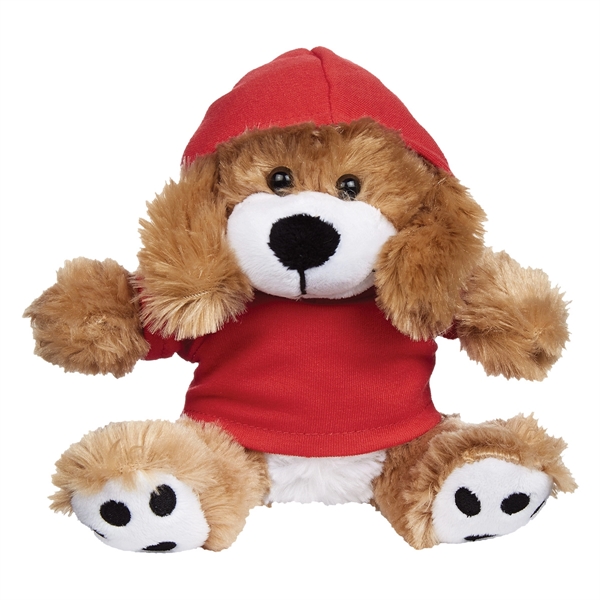 Custom 6" Plush Big Paw Dog With Shirt