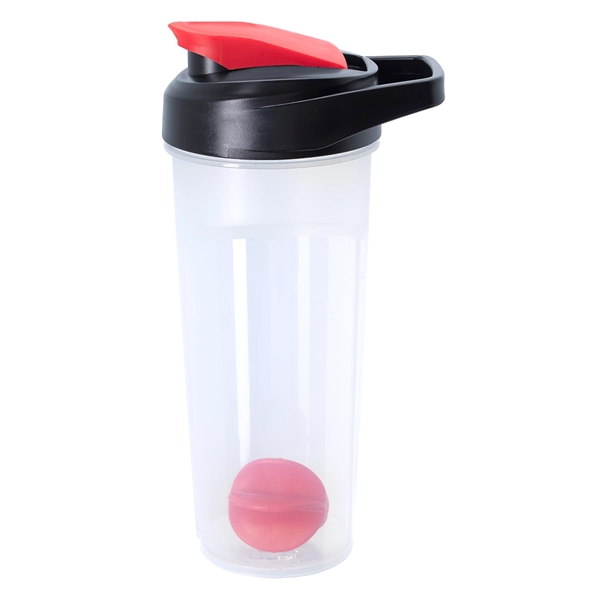 21 Oz. Gym Cup BPA Free Plastic Shaker Bottle Protein With Mixing Ball with  Logo 