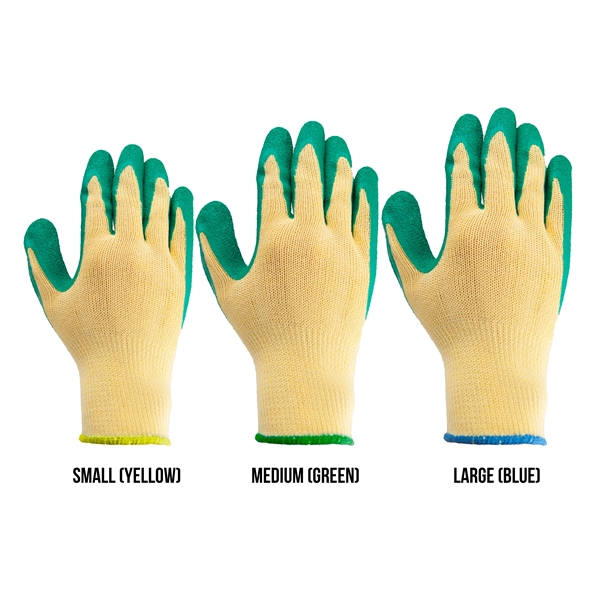 Yellow & Green Palm Dipped Gloves - Yellow & Green Palm Dipped Gloves - Image 1 of 2